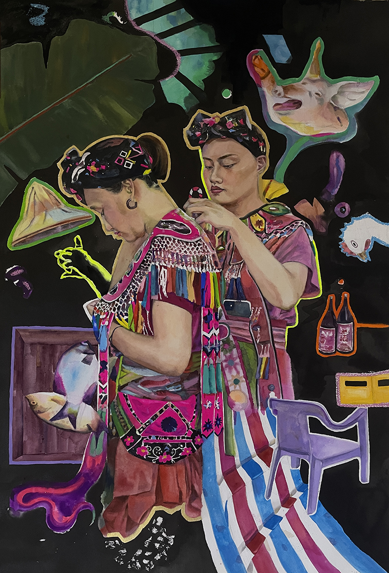 阿美旋的顏色在跳舞